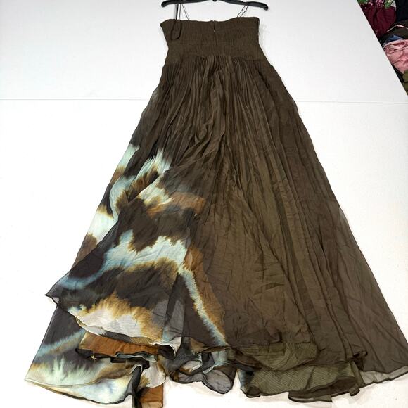 AMUR Sue Pleated Gown tie diy size 0 - Picture 10 of 12